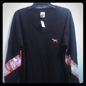 VS Pink Love Pink Long Sleeve T-Shirt